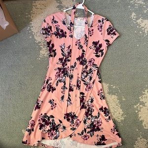 Pink floral dress